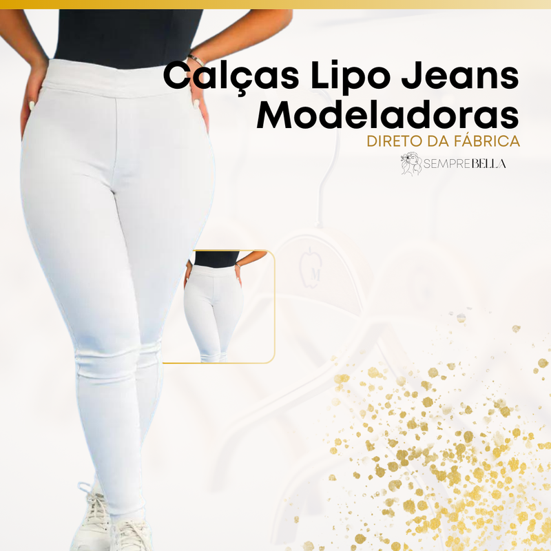 Kit 3 Calças Lipo Jeans Modeladoras [DIRETO DA FÁBRICA] + Brinde Exclusivo
