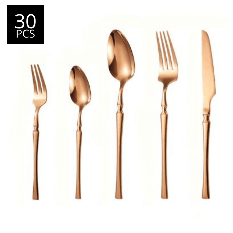 Jogo de Talheres Dourados Paris de 30 peças
