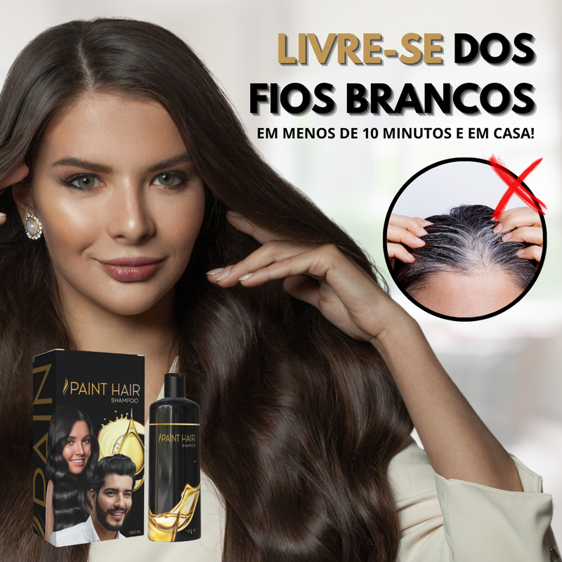 (COMPRE 1 LEVE 2) Shampoo Paint Hair - 3 em 1 [Tinge, Hidrata e Promove o Crescimento]