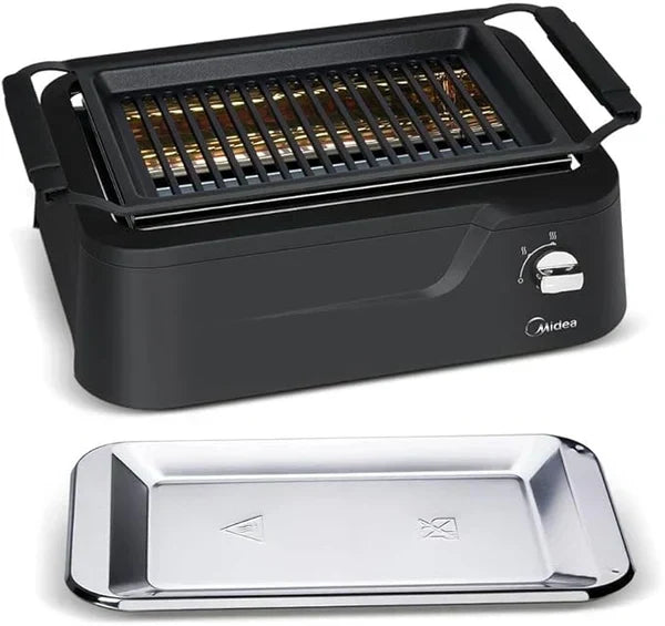 Churrasqueira Elétrica Smokeless (+ BRINDE JOGO DE FACAS)