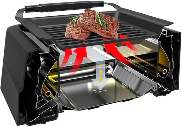 Churrasqueira Elétrica Smokeless (+ BRINDE JOGO DE FACAS)