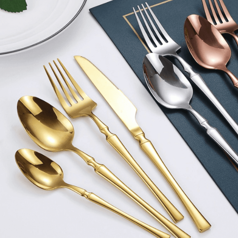 Jogo de Talheres Dourados Paris de 30 peças