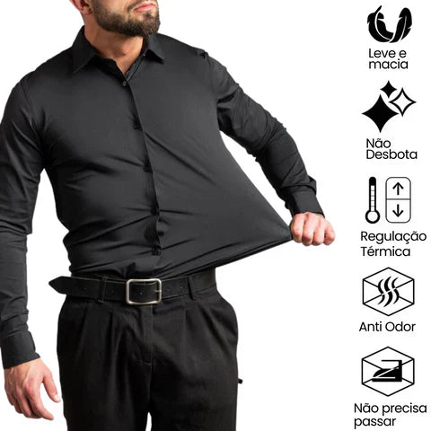 KIT Camisa Social UltraTech - COMPRE 3 LEVE 5 + Brinde Relógio